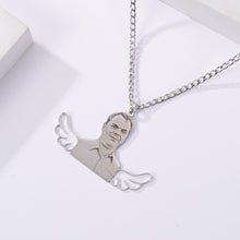 angel wing necklace with photo