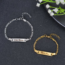 Personalized Bar Name Bracelet in Gold and Silver