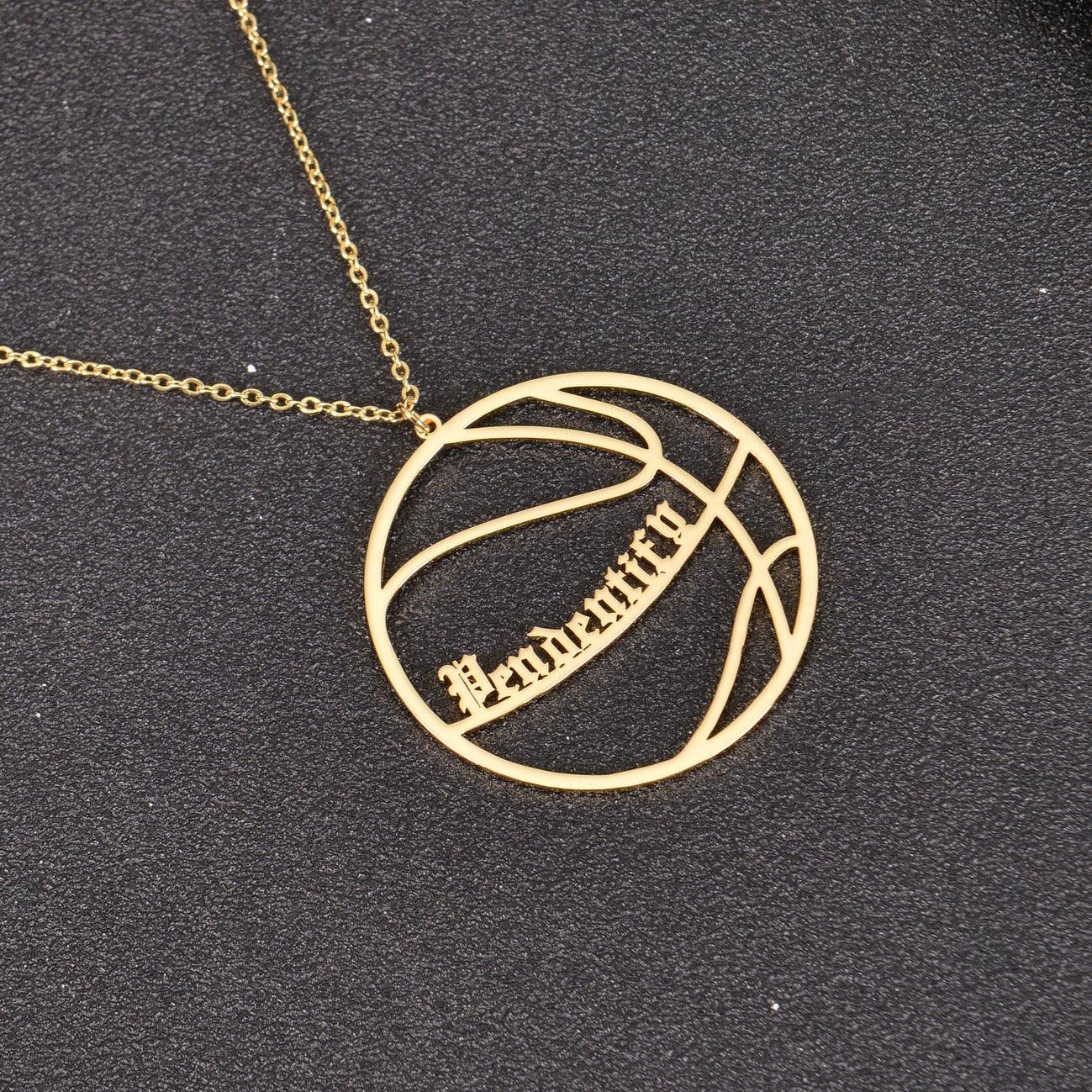 Personalized Basketball Necklace in Stainless Steel Custom Any Name and  Number for Men,Boys | Amazon.com