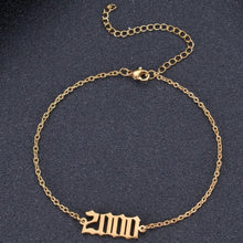 number pendant bracelet