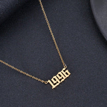 personalized year necklace