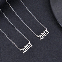 personalized number necklace