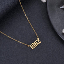 custom number necklace
