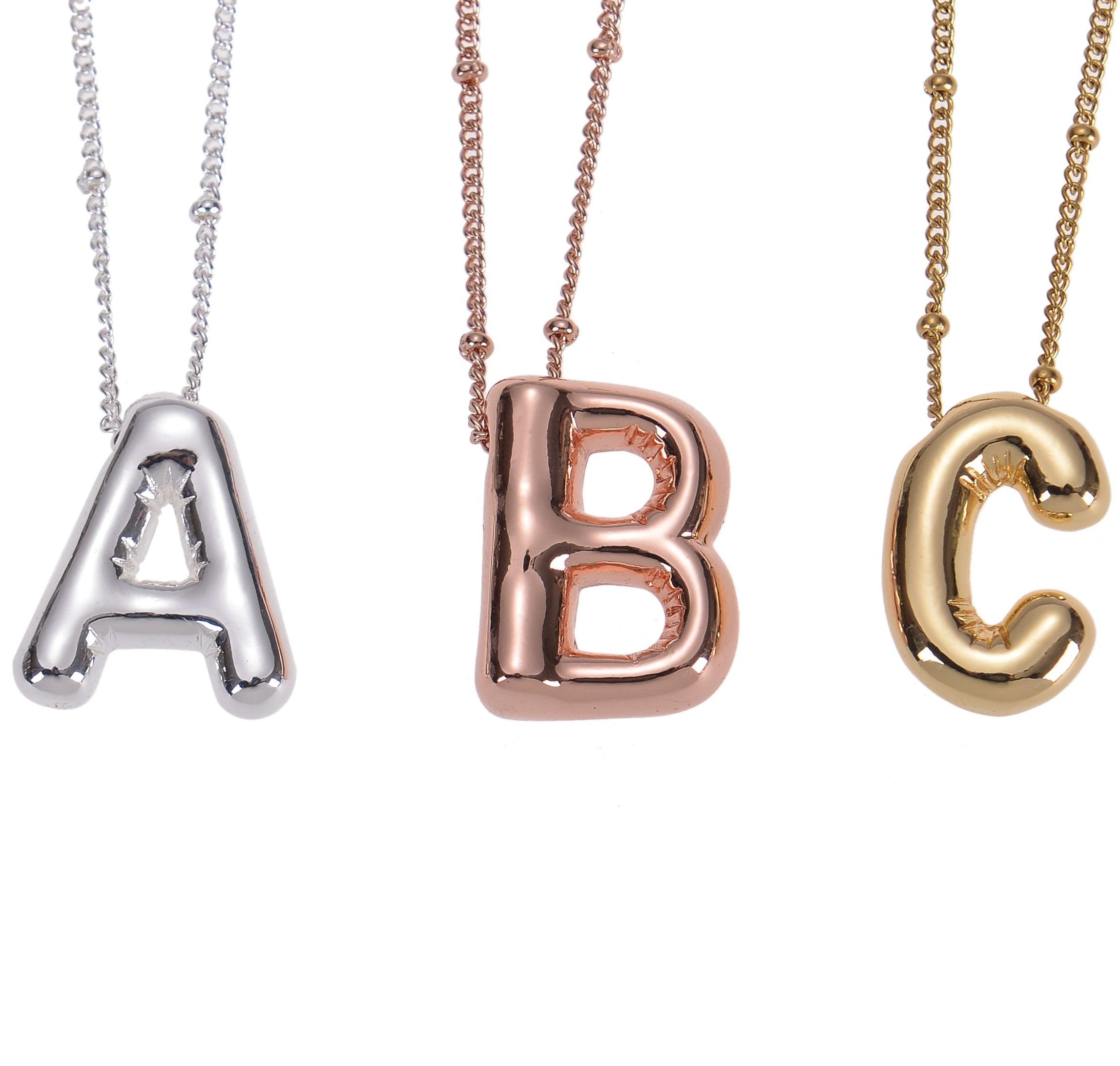 personalized bold initial necklace