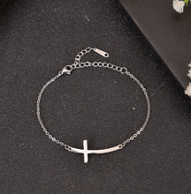 silver religious bracelet
