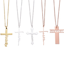 Buy Online Premium Quality Personalized Cross Name Necklace - Pendantify