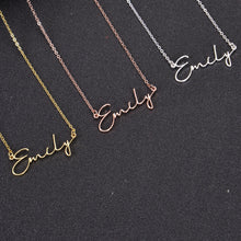 personalized cursive name necklace