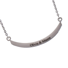 name curved necklace