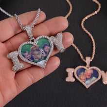 I love you photo necklace