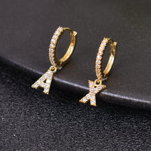 diamond initial earrings