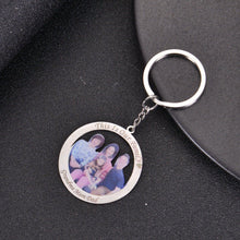 circle pendant family keychain