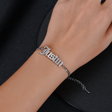 Personalized gothic bracelet worn on the wrist