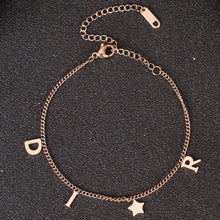 anklet initial charm