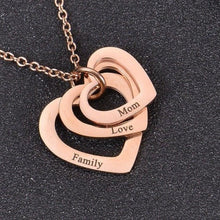name engraved heart necklace