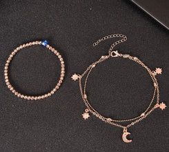 Copper Bead Chain Anklets
