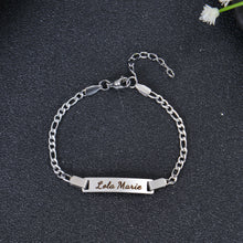 An Image of Silver Bar Nameplate Bracelet