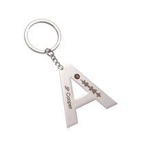name engraved initial keychain