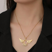 rose wing necklace in silver
