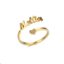 personalized delicate name ring