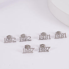 Personalized birth year earrings displayed as a meaningful custom jewelry gift for a birthday, anniversary, or milestone.