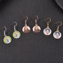 custom photo drop earrings
