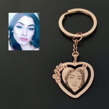 personalized heart keychain