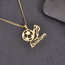 gold soccer ball necklace