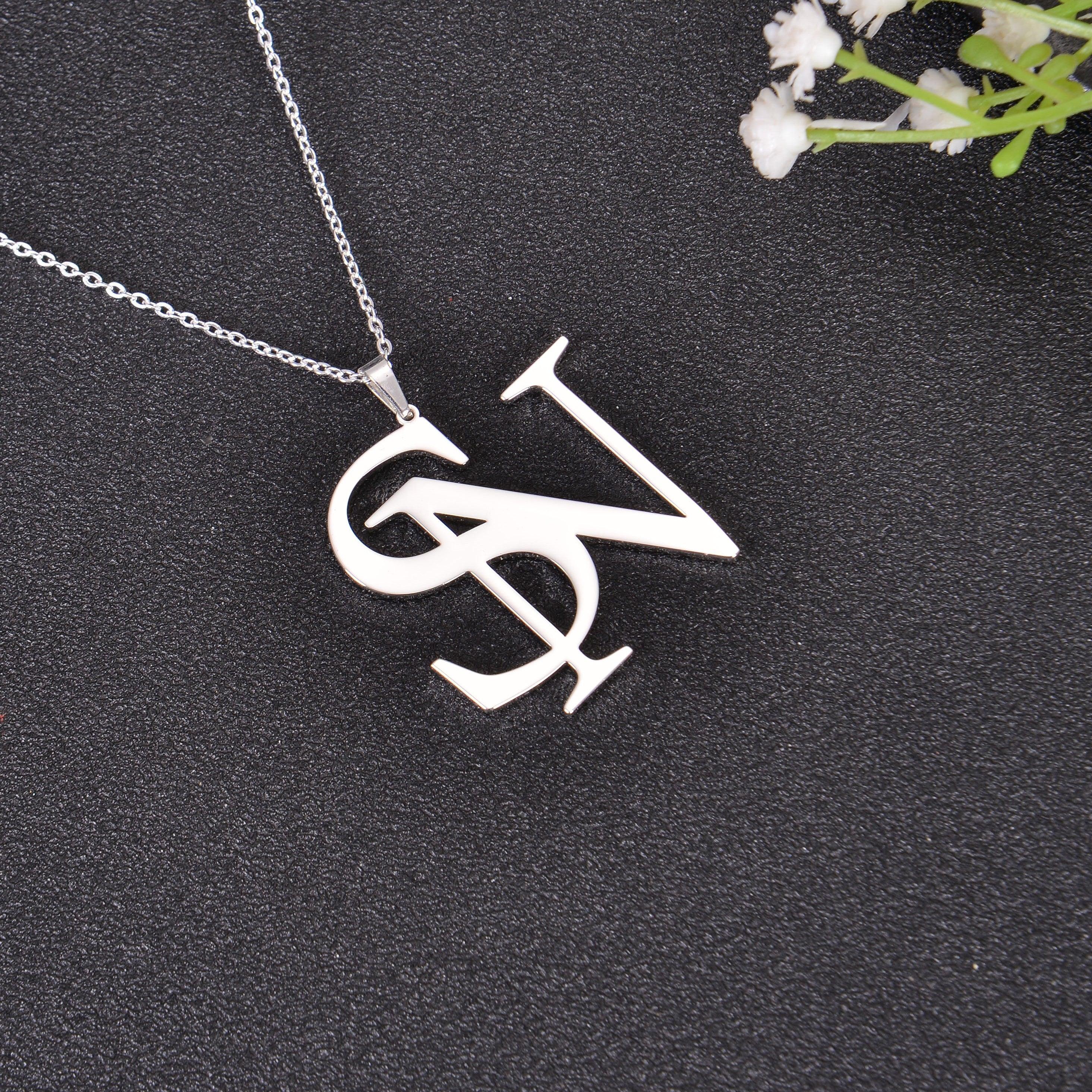 two initials necklace