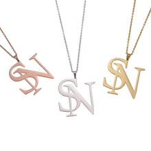 double initials necklace
