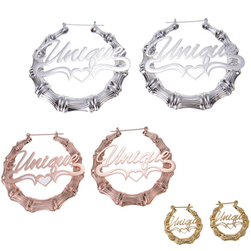 hoop name earrings