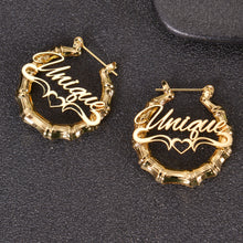 custom made name hoop earrings