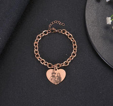 unisex photo bracelet heart