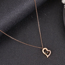 love heart projection necklace