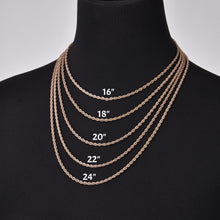 rope necklace rose gold