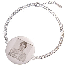 personalized circle photo bracelet
